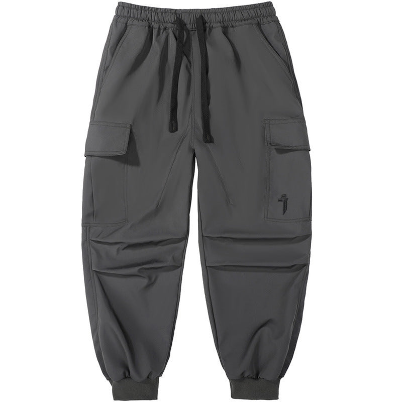 Loose Leisure Workwear Large Pocket Trousers