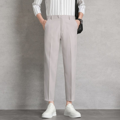 Men's High-waisted Trousers Draping Spring And Autumn High-grade Straight Pants