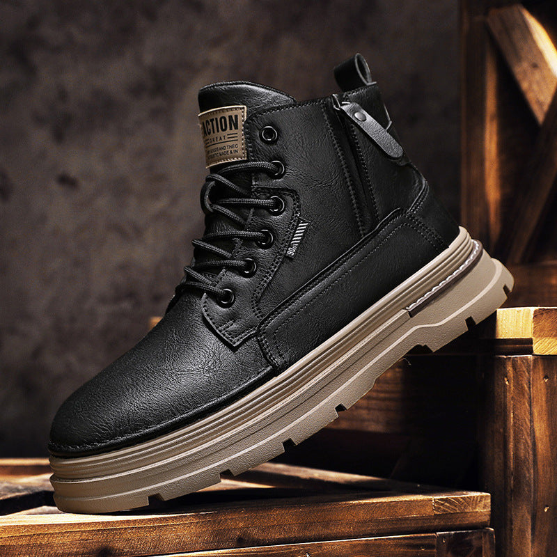 High-top Men's British Style Worker Boot