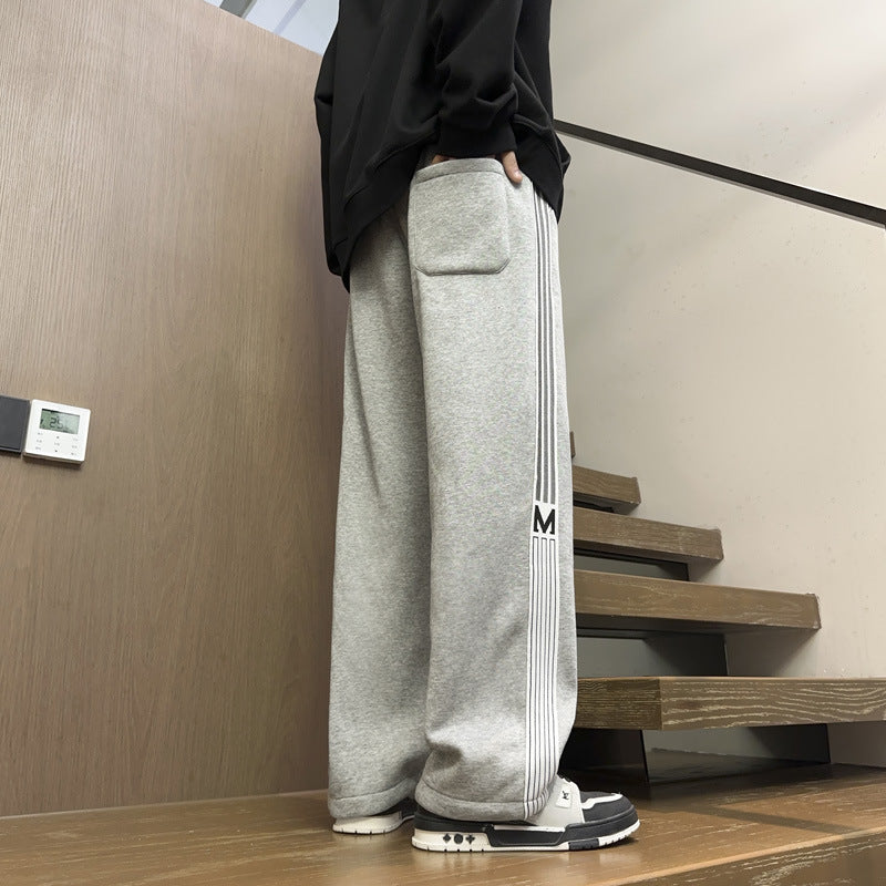 Fashion Brand Handsome Loose Straight Casual Sweatpants