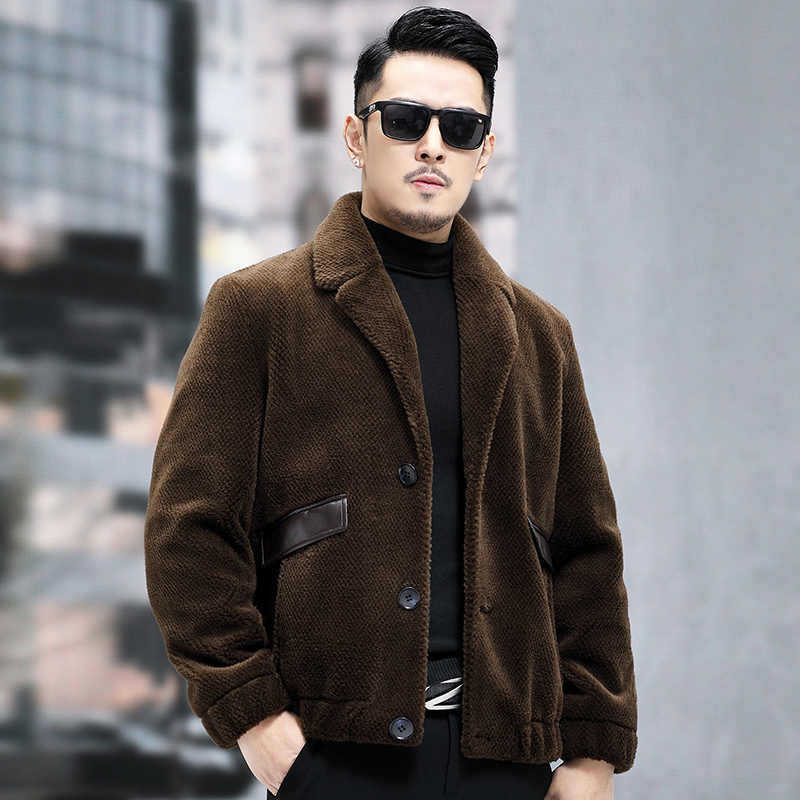 Men's Fur Short Sheepskin Coat