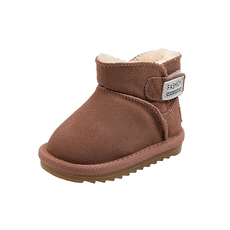 Winter Plus Cashmere Boys And Girls Snow Cotton Shoes Baby