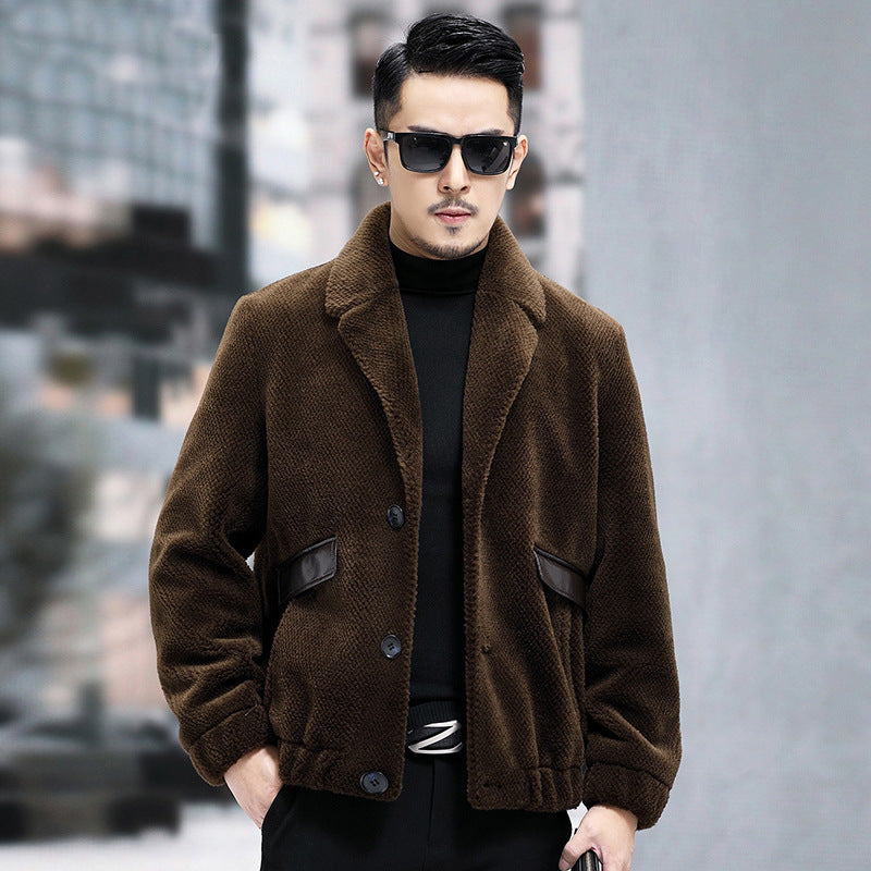 Men's Fur Short Sheepskin Coat