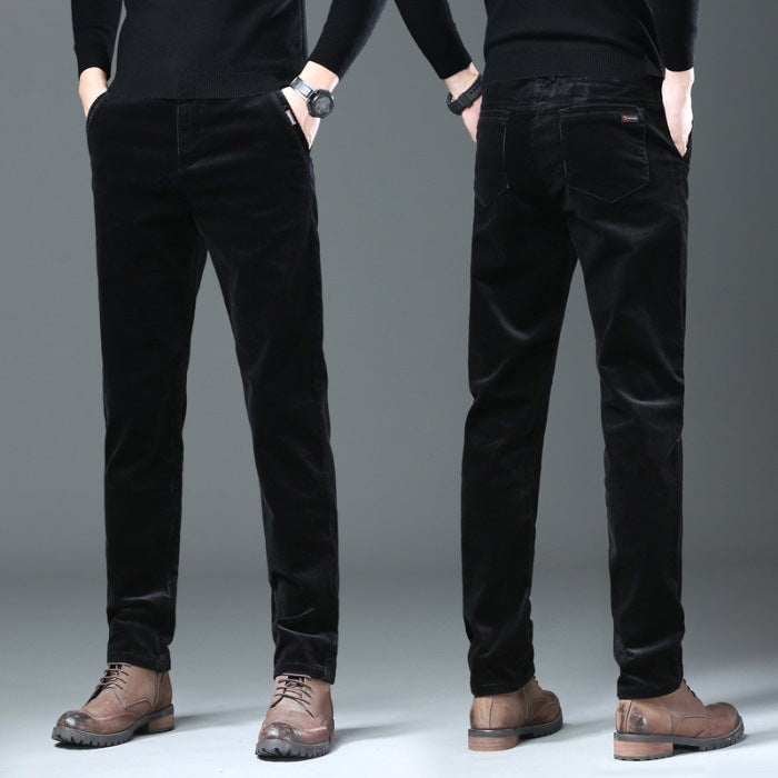 Corduroy Casual Slim-fitting Straight Pants