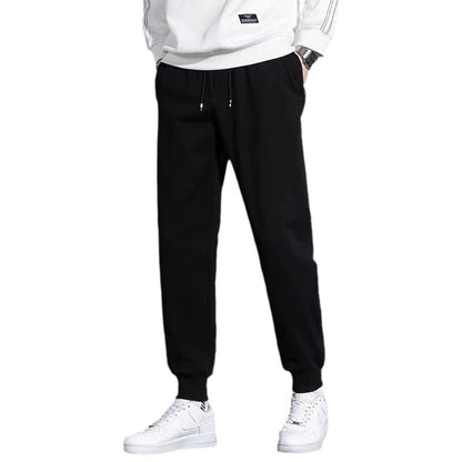 Straight Black Loose Casual Knitted Sports Pants